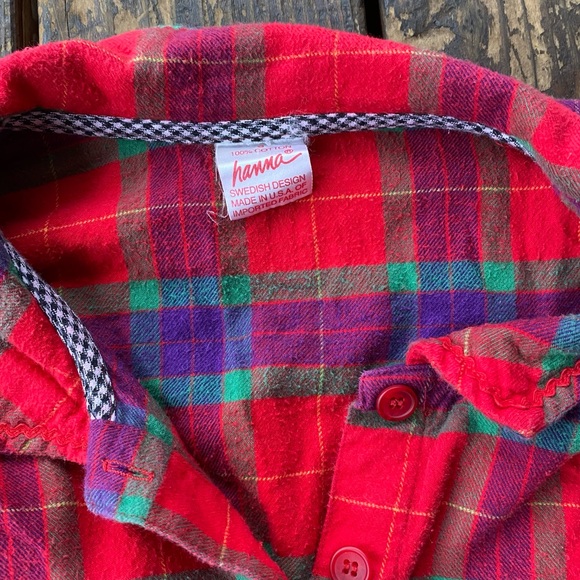 Hanna andersson plaid flannel pj’s dress midi - Picture 2 of 5